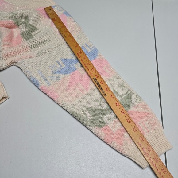 Vintage Venezia Sweater Womens 18/20 Knit Long Sleeve Pastel Grannycore USA - Picture 10 of 12